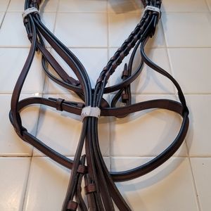 Horse - Toklat Plain Raised Bridle & Braided Reins - NWT - XL